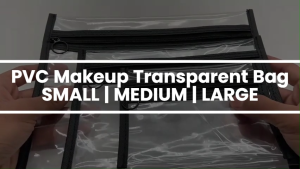 MP00 Transparent PVC Makeup Pouches - Small/Medium/Large - Durable Cosmetic Storage Bags