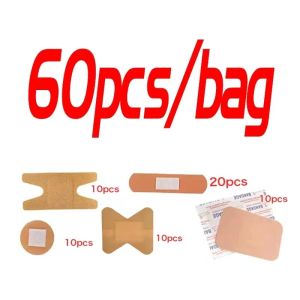 60pcs Variety Shapes Waterproof Bandage Breathable First Band Aid Wound Dressing Medical Tape Wound Plaster Bandaids Pansement