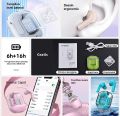 Headset Bluetooth 5.3 Earphone tws air 31 wireless led display Transparan. 