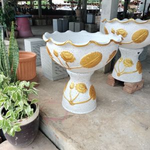 อ่าง อ่างบัว อ่างเลี้ยงปลา อ่างน้ำหน้าบ้าน เครื่องปั้นดินเผา อ่างดินเผา อ่างปลูกบัว อ่างน้ำพุ  ขนาด 65 ซม.