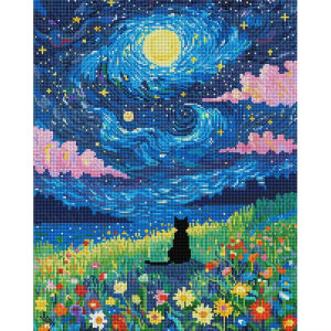 500/1000/1200/2000PCS Jigsaw Puzzle Starry Night Cat Fantasy Art For Adults Great Weekend Relaxation And Family Fun