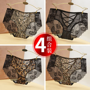 สุภาพสตรีต่ําเอว Breathable Lace ชุดชั้นในเซ็กซี่ 2024 ใหม่มาถึง Leotard Hollow Out Cougar พิมพ์กางเกงสามเหลี่ยมไม่มีรอยต่อ