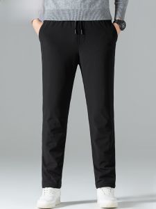 HENGYUANXIANG | Warmth Duck Down Trousers Mens Casual Long Pants Winter Fashion Urban Style Pure Color Youth Vitality Straight Leg Fit Trousers