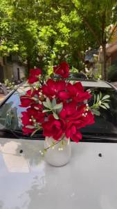 Bình hoa mộc lan cao su giả cắm sẵn - dài 70cm - Cây giả hoa lụa trang trí nhà cửa