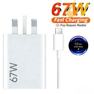 Original Xiaomi 67W Fast Charger Set TurboCharge UK Adapter+6A USB Type-C Cable Combo For Redmi 15 15C 14C 13C A3 Note 15 Pro+ 14 13 12 Xiaomi 17 15 15T 14 13T Pro POCO C75 C71 C85 X5 Pro X6 X7 F6 F7 Pro F8 M6 M7 M8 Phones 33W Fast Charging