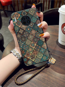 เคสโทรศัพท์ Huawei Mate30 pro แบบใหม่ หนังยาง พร้อมสายคล้อง ป้องกันการตกหล่น แบบครอบเต็ม ดีไซน์เรียบง่าย สไตล์ไฮเอนด์