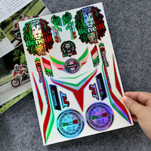 New Benelli Racing Motorcycle Reflective Decals TMX 250 500 502 600 Helmet Stickers and Decals