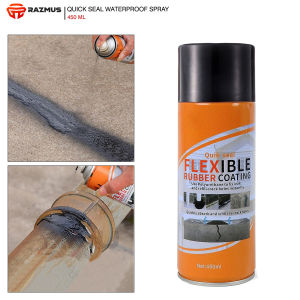 Quick Seal Waterproof Rubber Coating Spray (450ml) – Flexible Leak Sealant for Roof & Pipe