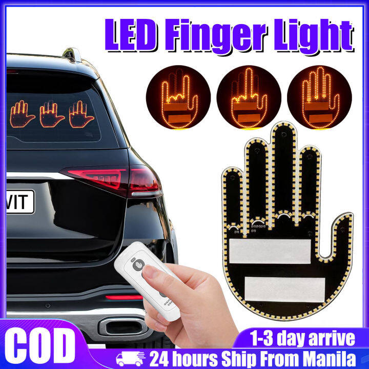 Gesture Light For Car Hand Signal Light Car Window Light Car with Remote Interior Decoration LED Middle Finger Light Night Light for Bedroom Birthday Gift Christmas Gift Lazada PH