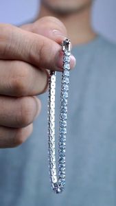 Vòng tay Tennis đính đá zircon lấp lánh thép không gỉ