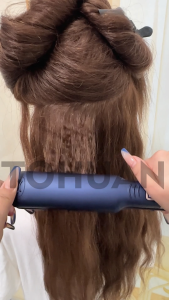 3D Grid Fluffy Hair Crimper Volumizing Ceramic Hair Volumizer Styling Tool with Adjustable Temp for Lasting Volume for Medium
