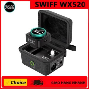 Hệ Thống Tai Nghe Không Dây SWIFF WX520 Stereo IEM Với Hộp Sạc Có Độ Trễ Thấp Và Màn Hình LED Tự Động Ghép Nối Cấu Tạo Bằng Kim Loại