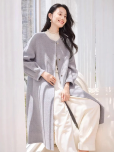 XIANGYING | Wool and Camel Hair Womens Mid-length Coat