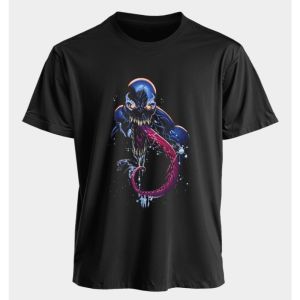 Marvel Mens and Womens T-shirts Venom Summer American Spring and Autumn Casual Sports Trend Harajuku Fashion Short Sleeves