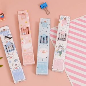 10pcs Cute Cartoon HB Pencil with Eraser Kids HB Pencil Stationery