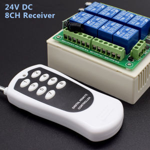 433MHZ DC 12V 24V 8CH RF Wireless Remote Control Switch Remote Control System Receiver Transmitter 8CH Relay