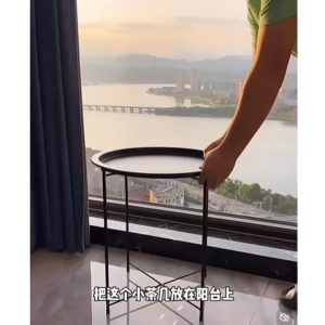 Happy🩵โต๊ะข้างโซฟา โต๊ะกลมเล็ก โต๊ะข้างเตียง โต๊ะวงเหล็ก ขนาดเล็ก ใช้ในห้องนั่งเล่นหรือห้องนอน