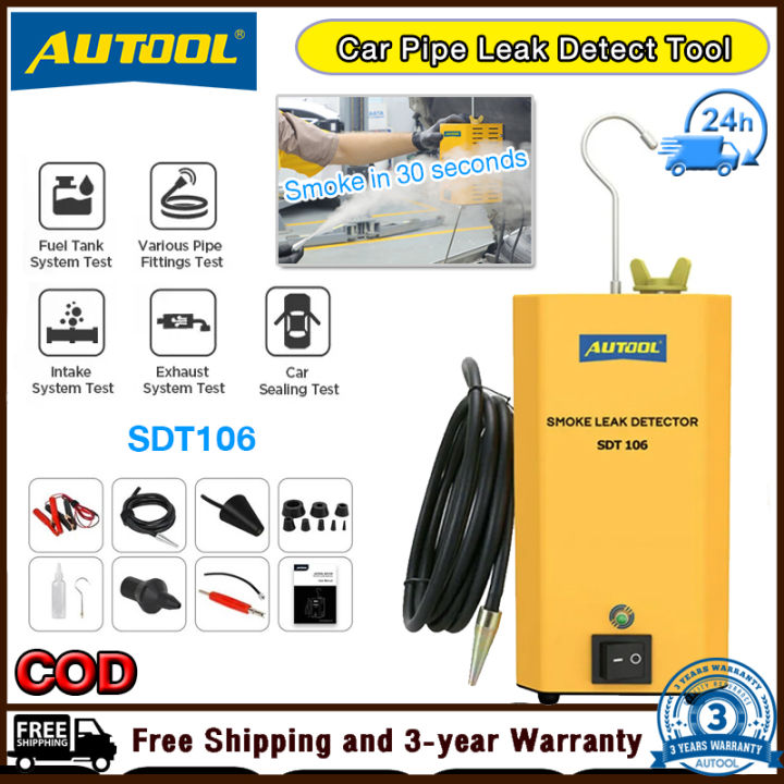 AUTOOL SDT106 เครื่องตรวจจับการรั่วไหลของควันยานยนต์ EVAP เครื่องทดสอบ ...