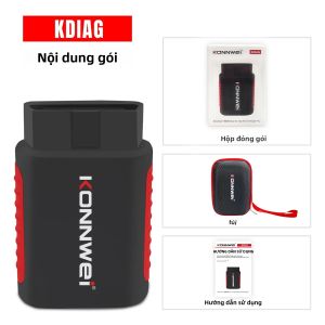 Máy Quét OBD2 KONNWEI KDIAG Kiểm Tra Tất Cả Hệ Thống Điều Khiển Hai Chiều Hỗ Trợ iOS & Android Kết Nối Bluetooth Hỗ Trợ Giao Thức CAN-FD