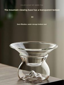 Handmade Chinese Style Glass Tea Strainer Tea Set Fair Cup Tea Separator Traditional Handmade Tea Tools for Tea Ceremony