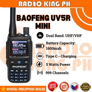 BAOFENG UV5R MINI NEW Dual PTT 5Watts Two Way Radio Type C Charging