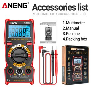 ANENG | ANENG SZ309 Digital Multimeter 1999 Counts Voltage Current Resistance Capacitor Frequency Detector Diode Continuity Buzzer Tool
