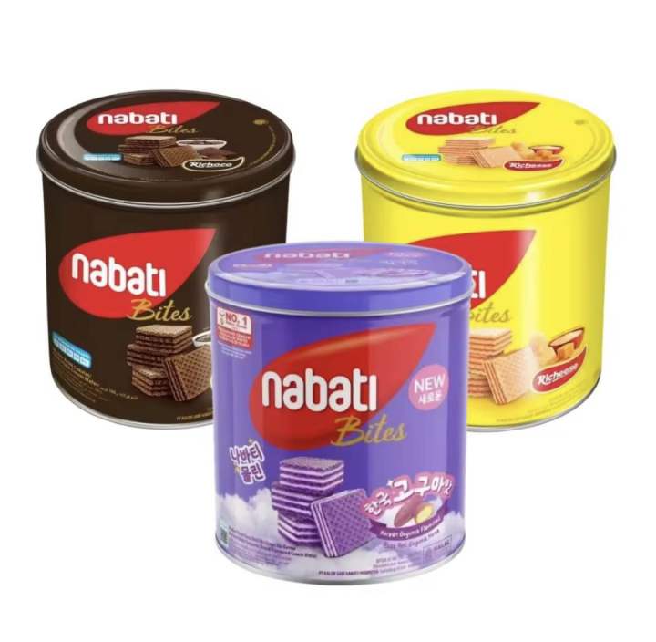 Nabati Wafer 287gram Wafers Kaleng Rasa Keju Coklat Goguma Korean ...