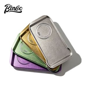 BINCOO Titanium Coffee Tray Cafe Display Tray for Iced Americano & Latte Storage Plate for Cakes & Desserts