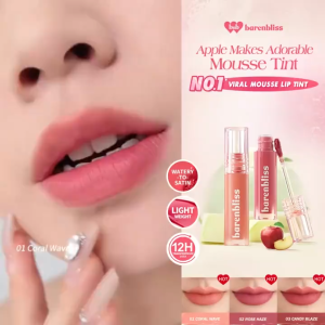 SK.SHOPKHU.BNB barenbliss Apple Makes Adorable Mousse Tint Lip Mousse Tint Transferproof Anti Kering Tahan 12 Jam Mousse Tint