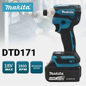 Makita | Makita DTD171 18V Brushless Cordless Impact Driver 180N·m 1/4 Hex with 4 Stage Selection and Assist Modes for Fastening Work