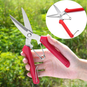 New 190mm Straight Head Pruning Shears Stainless Steel Non Slip Handle Garden Scissors for Bonsai Household Use