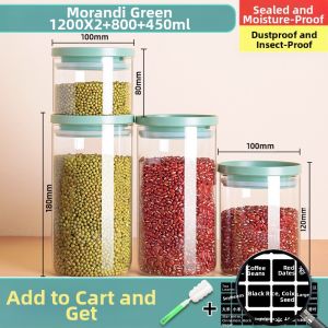 CrossOver | Large Capacity Glass Sealed Storage Jar Transparent Kitchen Food Container Grain Storage Box Home Kitchen Cooking Utensils