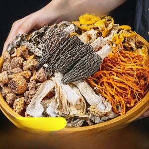 Wild Mushroom Soup Seasoning Ingredients 50G Morel Beef Liver Deerhorn Dried Mushroom Yunnan Specialty Colorful Mushroom Soup Bag