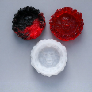 Crystal Resin Skull Shaped Ashtray Mold High Gloss DIY Mold