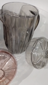 2 LITERS PLASTIC TRANSPARENT WATER PITCHER 1PC/CLEAR PITCHER/PITSEL/ELEGANT ACRYLIC PITCHER/AESTHETIC LIGHTWEIGT PITSEL