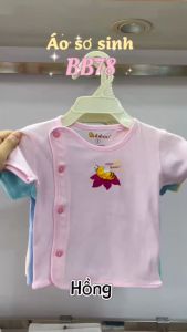 Áo sơ sinh BABIBOO áo tay ngắn cho bé sơ sinh kiểu bác sĩ vải cotton thấm hút mồ hôi- BB78