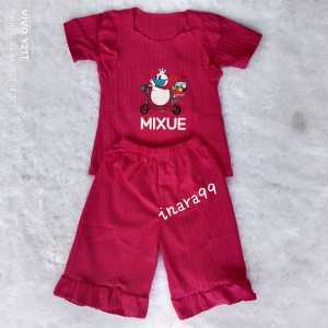 Inara99 - Setelan Anak Perempuan MIXUE Bahan Knit Hornet Usia 1-5 Tahun