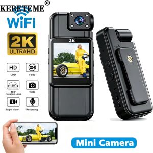 KEBETEME 4K 2K 1080P HD Mini WiFi Camera Portable Digital Video Recorder Body Cam Night Vision Bike Camcorder Sports DV