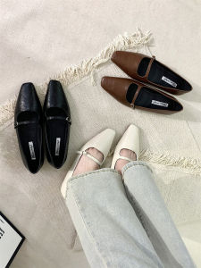 Flats Mary Janes Womens Shoes Retro Slip-On Comfortable Low Heel Spring Summer Autumn Fashion Single Shoes for Dress