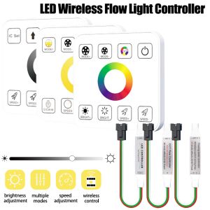 DC5-24V WS2811 Horse Race Strip Controller 86Touch Panel Running Water Flowing Tape Controller DW/CCT/RGB Led Strip Light Dimmer