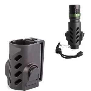 Tactical Flashlight Holster Duty Belt Universal Torch Carry Case Outdoor Flash Light Adjustable Flashlight Holder
