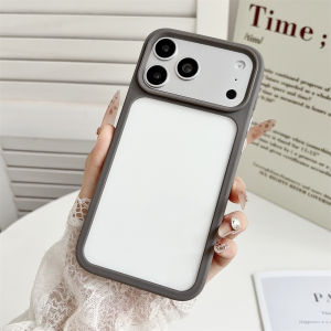 HD Transparent Acrylic Hard Case For iPhone 17 Pro Max 16 Pro 15 14 Plus 13 12 Advanced Silicone Shockproof Phone Back Cover
