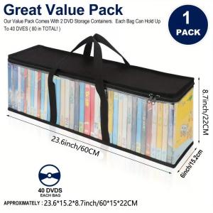 QIAOPIDIANDIAN | Waterproof PVC Transparent CD Storage Case