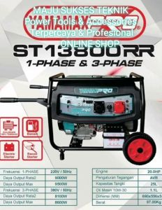 Genset Bensin Max 9500 Watt YAMAMAX PRO ST 13800 RR AVR 1Phase 3Phase 9500Watt ST13800 ST 13800