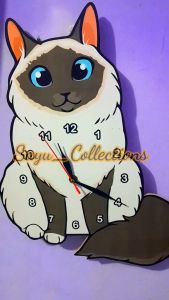 Jam Dinding Aesthetic Karakter Kucing Himalaya