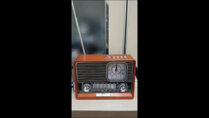 Radio Bluetooth Speaker Senter LED FLECO F-105 Jam Analog FM AM SW 1-6 Band USB TF Radio Jadul Antik Pajangan Retro Dilengkapi Port AUX TF Card 3 Band Port USB Senter LED Rechargeable