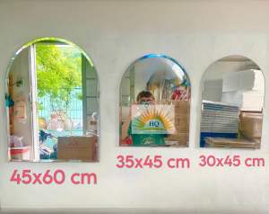 Gương soi treo tường nhiều mẫu kèm pas ốc vít