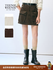 TeenieWeenie Bear Womens Casual Comfortable Work Skirt Asymmetrical mid Waist A-Line Cotton Polyester Blend Winter New Arrival