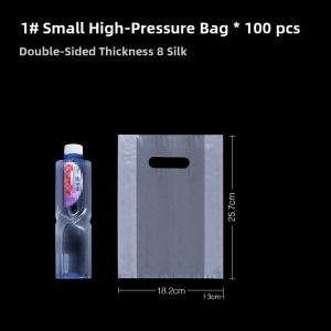 Black Pineapple Transparent Plastic Food Packaging Bags Handheld Vest Bags Shopping Bags 100 Pieces Disposable Tableware