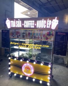 Xe Trưng Bầy - Xe Bán Hàng inox dày dặn -Xe Trà Sữa Chữ Nổi Đèn Lét Nhật Siêu Sáng miễn phí decan Cơ Khí Tân Ngọc Châu 0937.272.899